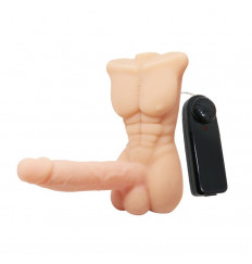 Мега вибратор Temptation Bigger Man с мужским торсом в качестве основания