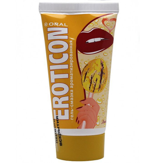 Гель-смазка с ароматом дыни Eroticon - 50 мл.