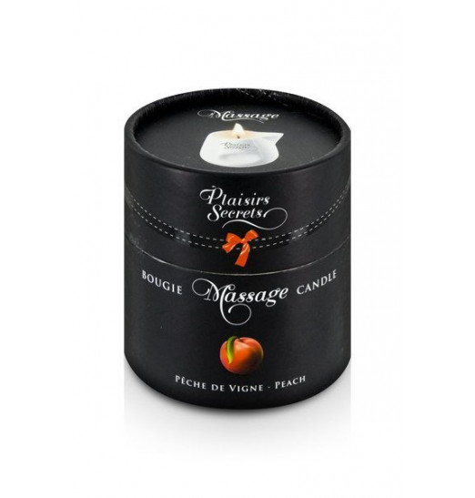 Массажная свеча с ароматом персика Bougie Massage Gourmande Pêche - 80 мл.