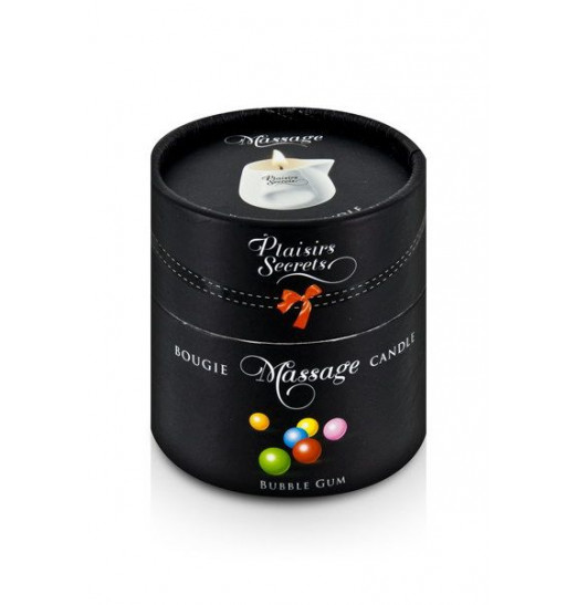 Массажная свеча с ароматом бубль-гума Bougie de Massage Gourmande Bubble Gum - 80 мл.