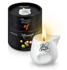 Массажная свеча с ароматом бубль-гума Bougie de Massage Gourmande Bubble Gum - 80 мл.
