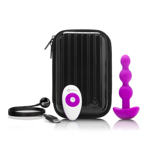 Анальная виброёлочка TRIPLET ANAL BEADS FUCHSIA - 14 см.