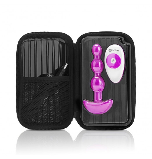 Анальная виброёлочка TRIPLET ANAL BEADS FUCHSIA - 14 см.