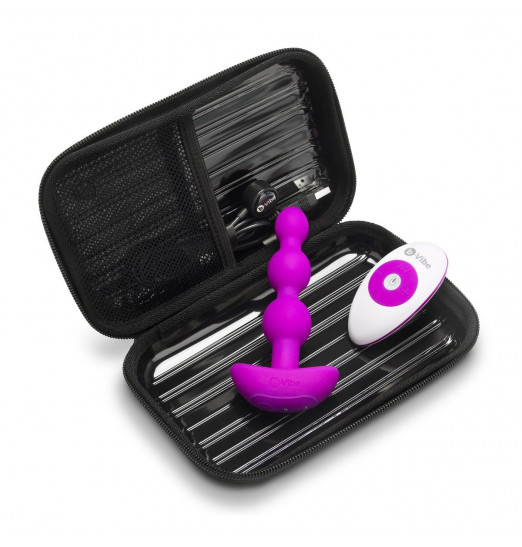 Анальная виброёлочка TRIPLET ANAL BEADS FUCHSIA - 14 см.