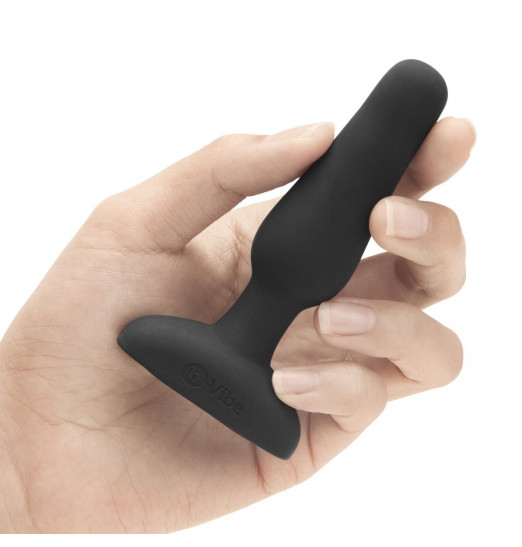 Анальная вибропробка чёрного цвета NOVICE REMOTE CONTROL PLUG BLACK - 10,2 см.