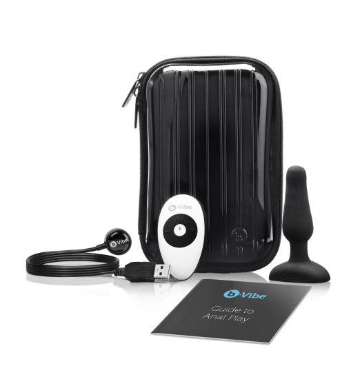 Анальная вибропробка чёрного цвета NOVICE REMOTE CONTROL PLUG BLACK - 10,2 см.