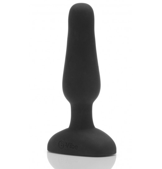 Анальная вибропробка чёрного цвета NOVICE REMOTE CONTROL PLUG BLACK - 10,2 см.
