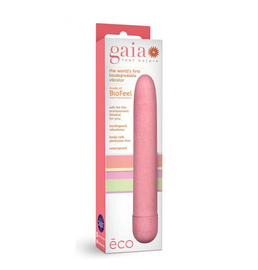 Розовый биоразлагаемый вибратор Eco - 17,8 см. Розовый биоразлагаемый вибратор Eco - 17,8 см.