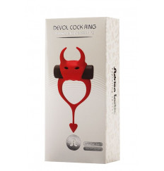 Красное эрекционное кольцо в форме дьяволенка DEVOL COCKRING