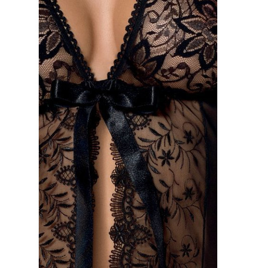 Кружевной пеньюар Jessie с короткими рукавами