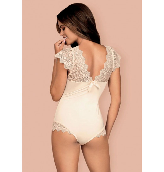 Боди Moketta с сетчатыми вставками и коротенькими рукавчиками