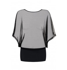 Сорочка Punker фасона  летучая мышь  из нежной сетчатой ткани