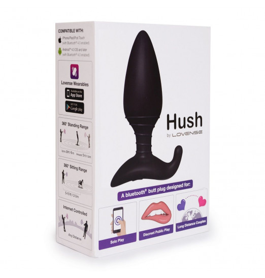 Анальная пробка Lovense Hush с вибрацией - 12 см. Анальная пробка Lovense Hush с вибрацией - 12 см.