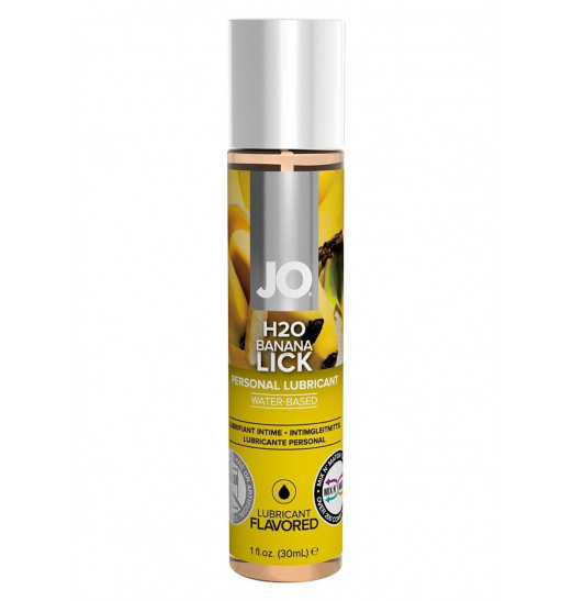 Смазка с ароматом банана JO Flavored Banana Lick - 30 мл.