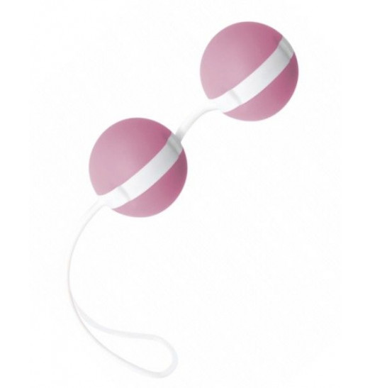 Нежно-розовые вагинальные шарики Joyballs Bicolored