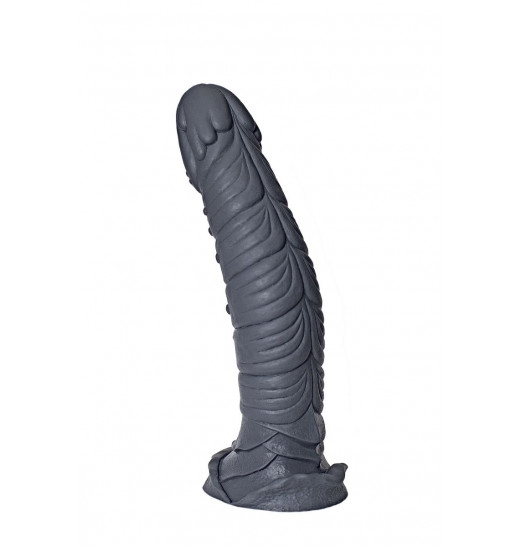 Серый фаллоимитатор  Рыцарь  - 35 см.