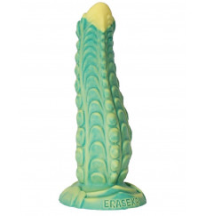 Зелёный фаллоимитатор с чешуйками  Аллигатор  - 22 см.