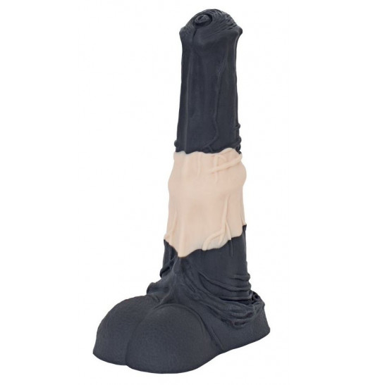 Чёрно-бежевый большой фаллос жеребца Коди - 25 см. Чёрно-бежевый большой фаллос жеребца Коди - 25 см.