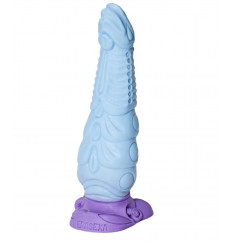 Голубой фантазийный фаллоимитатор  Снежный дракон  - 28,5 см.
