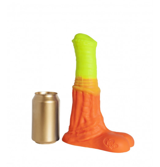 Оранжево-жёлтый фаллоимитатор  Пегас Large+  - 26,5 см.