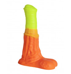 Оранжево-жёлтый фаллоимитатор  Пегас Large+  - 26,5 см.