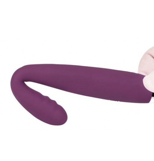 Фиолетовый вибратор Cici Violet с гнущейся головкой - 18,2 см.