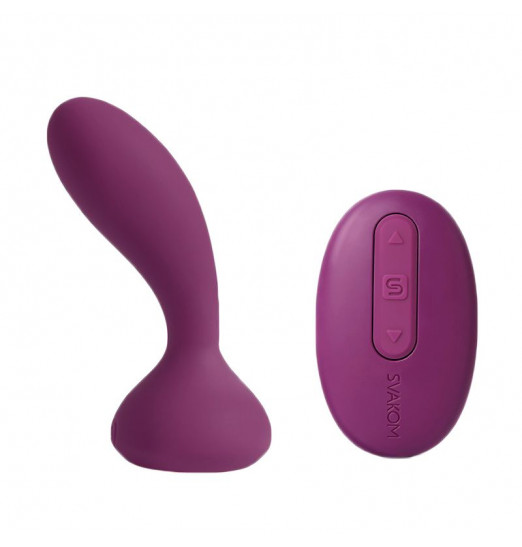 Фиолетовый массажёр простаты Julie Violet с вибрацией и пультом ДУ
