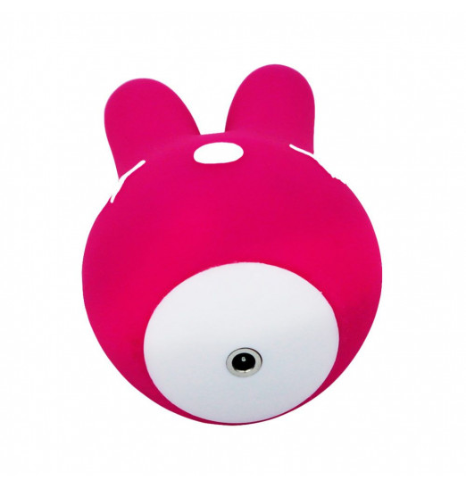 Ярко-розовый вибростимулятор Bunny с ушками