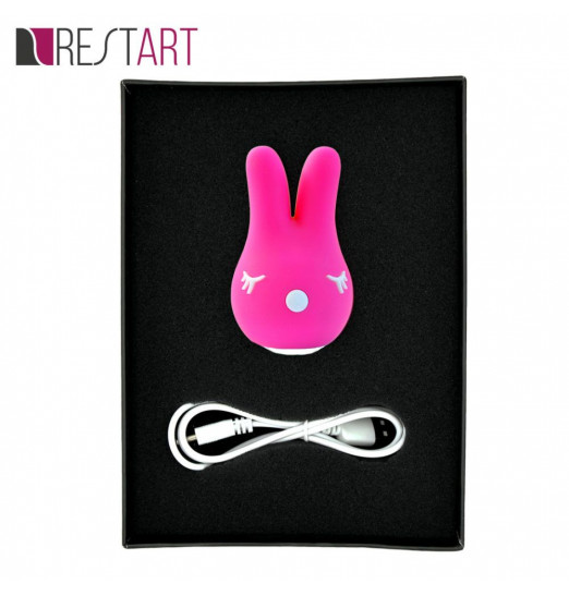 Ярко-розовый вибростимулятор Bunny с ушками