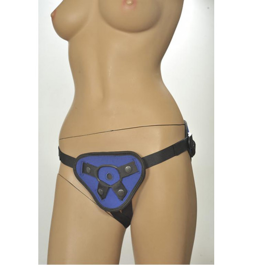 Сине-чёрные трусики-джоки Kanikule Strap-on Harness universal Comfy Jock с плугом и кольцами Сине-чёрные трусики-джоки Kanikule Strap-on Harness universal Comfy Jock с плугом и кольцами