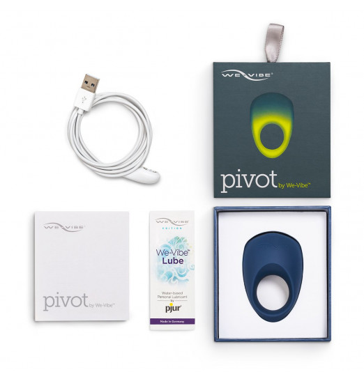 Синее эрекционное виброкольцо We-vibe Pivot