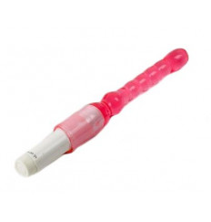 Красный анальный стимулятор с вибрацией - 23,5 см. Красный анальный стимулятор с вибрацией - 23,5 см.