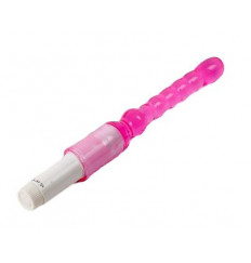 Розовый анальный стимулятор с вибрацией - 23,5 см.