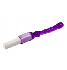 Фиолетовый анальный стимулятор с вибрацией - 23,5 см.