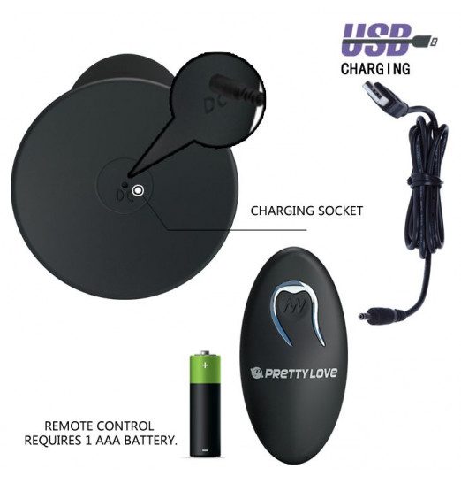 Анальная пробка с вибрацией и пультом управления Remote Control Vibrating Plug - 11 см.