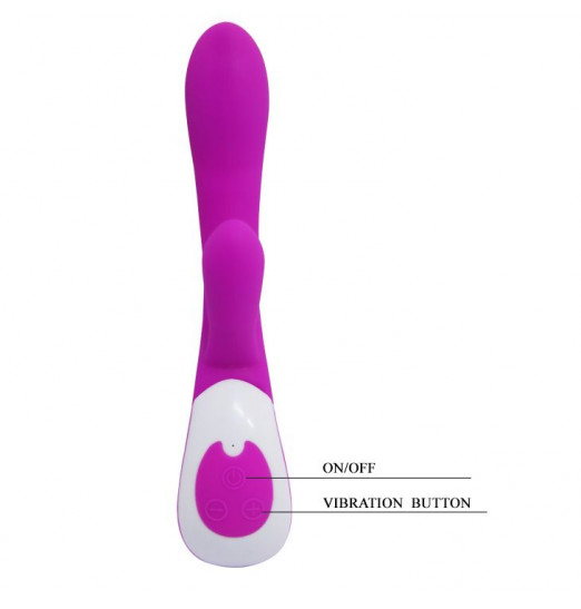 Розовый вибромассажёр Colby с клиторальным стимулятором - 21,5 см.