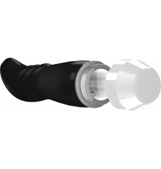 Чёрный вибратор Liora с изогнутой головкой - 15,1 см.