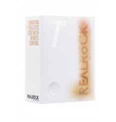 Телесный вибратор-реалистик Vibrating Realistic Cock 7  With Scrotum - 18 см.