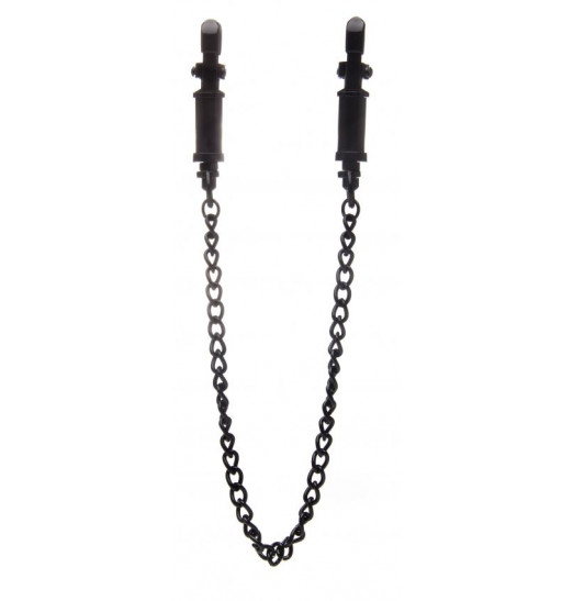 Чёрные зажимы для сосков Vice Nipple Clamps