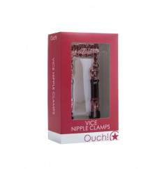 Красные зажимы для сосков Vice Nipple Clamps