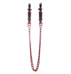 Красные зажимы для сосков Vice Nipple Clamps