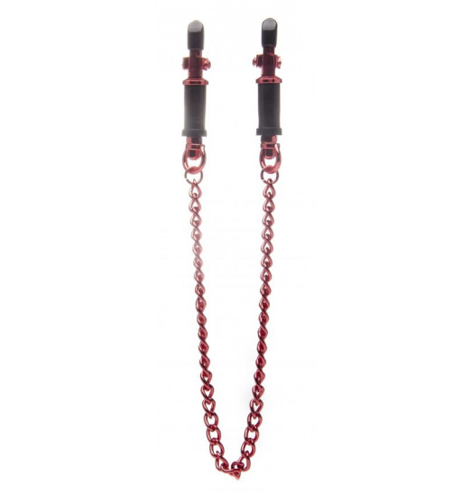 Красные зажимы для сосков Vice Nipple Clamps