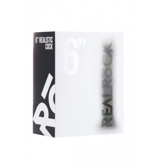 Чёрный фаллоимитатор Realistic Cock 6  - 15 см.
