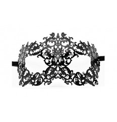 Чёрная металлическая маска Forrest Queen Masquerade