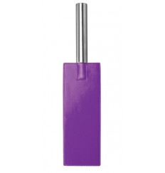 Фиолетовая прямоугольная шлёпалка Leather Paddle - 35 см.