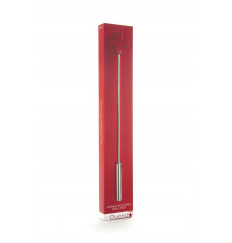 Красная шлёпалка Leather  Cross Tiped Crop с наконечником-крестом - 56 см.