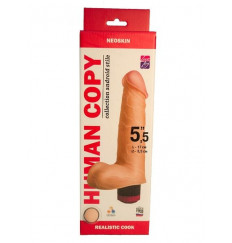 Телесный вибромассажёр HUMAN COPY 5,5  - 17 см.