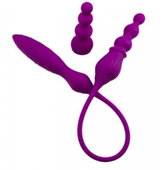 Двухсторонний гибкий вибромассажер 2X+LRS с дистанционным управлением