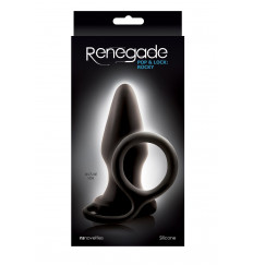 Эрекционное кольцо с анальной пробкой Pop   Lock Rocky