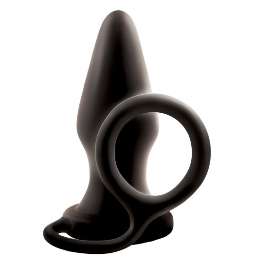 Эрекционное кольцо с анальной пробкой Pop   Lock Rocky